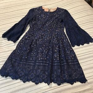 Eliza J Navy Lace Dress